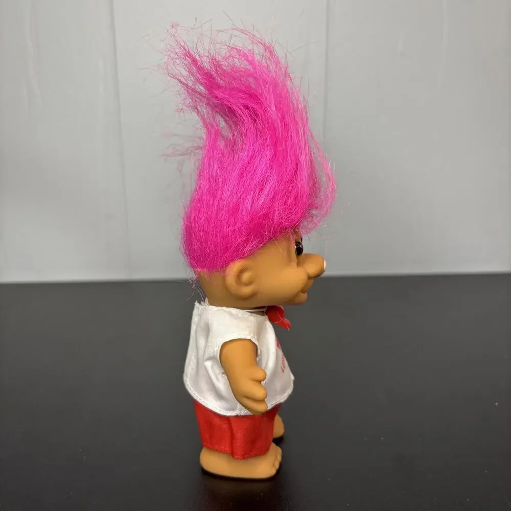 Vintage Russ 5” Lifeguard Troll Doll Pink Hair w Whistle & Uniform - Picture 3 of 8